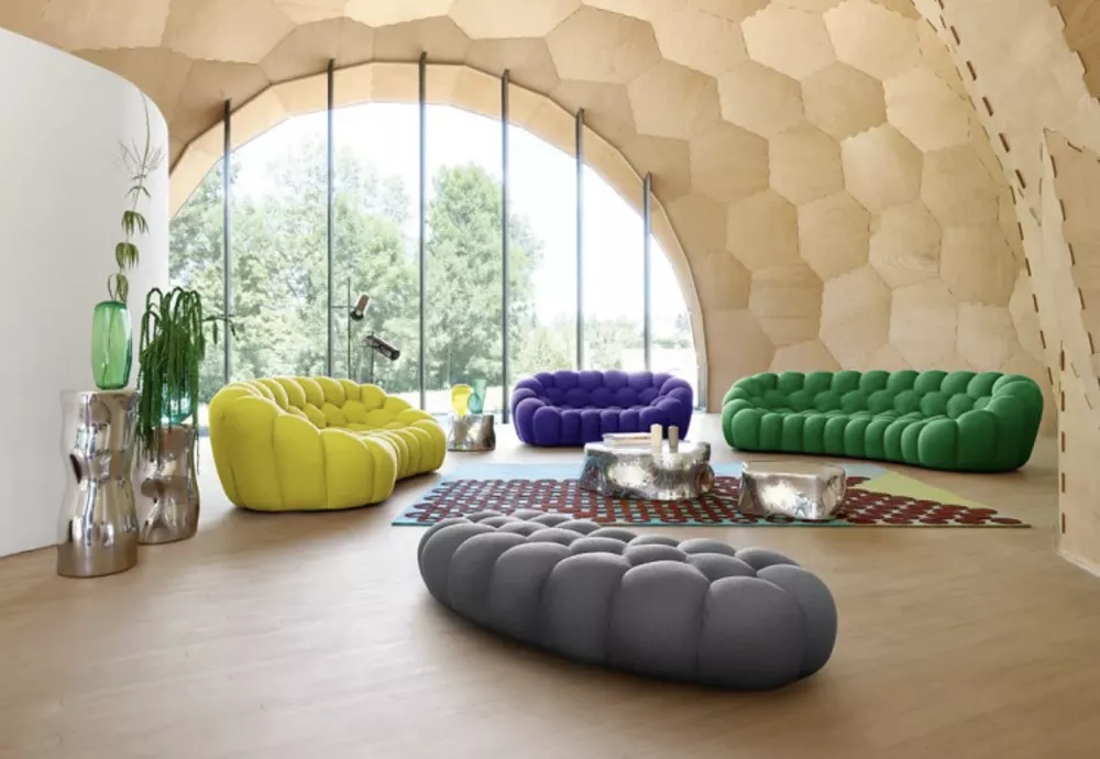 bubble curved 3 4 seat sofa