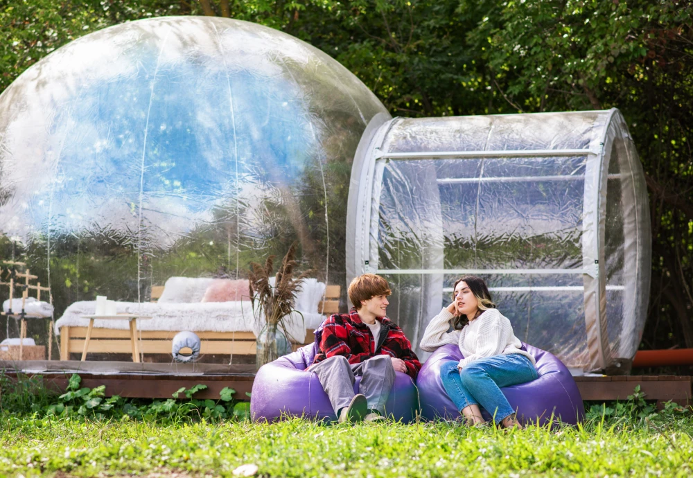 single tunnel bubble tent